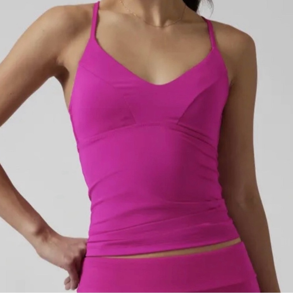 Athleta Triangle Tankini, Size Medium A-C, NWT (Electric Fuchsia)
